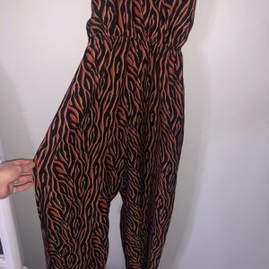 tiger print jumpsuit